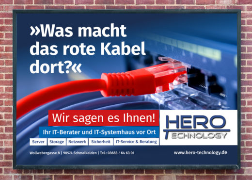 Regionale Werbung als Außenfläche für mittelständisches Unternehmen